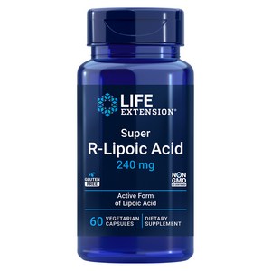 라이프익스텐션 슈퍼 R-리포익 애시드 240mg 베지테리안 캡슐, 60정, 1개