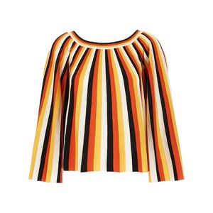 끌로에 스트라이프 울 블라우스, 레드계열, Standard M(KR 66)