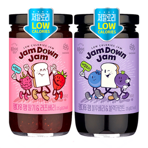 복음자리 잼다운 잼 딸기 앤 라즈베리 225g + 잼 블루베리 앤 블랙커런트 225g, 225g, 1세트