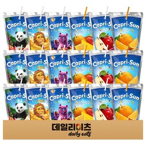 카프리썬 6가지맛 3개씩 18개입 기획세트 (사과 오렌지 오렌지망고 펀알람 사파리 정글), 200ml, 1세트