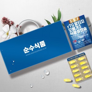 순수식품 rTG 알티지 오메가3 1000mg, 60정, 6개
