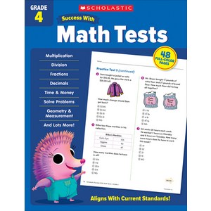 (영문도서) Scholastic Success with Math Tests Grade 4 Paperback, Scholastic Teaching Resources, English, 9781338798456