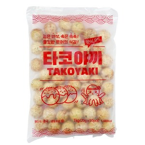 지엔씨푸드 냉동 타코야끼 1kg 9%함유 문어볼 문어빵 타코야키, 1개