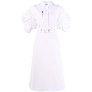 알렉산더맥퀸 알렉산더 맥퀸 퍼프 소매 벨트 셔츠 드레스