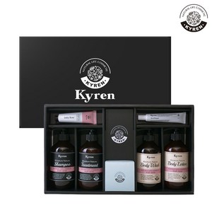 키렌 선물세트 스위트부케 [천연샴푸+트리트먼트+바디워시+바디로션+헤어에센스+핸드크림+샴푸브러쉬], 1세트