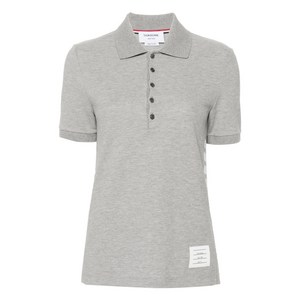 톰 브라운 스트라이프 로고 패치 폴로 셔츠, 그레이계열, Italy 42(KR 66)