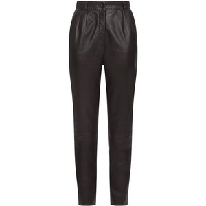 돌체앤가바나 돌체앤가바나 다트 디테일 가죽 팬츠