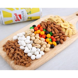 바다푸드 종합안주6종 견과류 아몬드 커피 땅콩 바나나칩 초코볼 맥주안주 마른안주 믹스너트, 500g, 1개