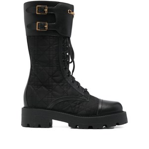 디올 퀼팅 버클 콤배트 부츠, FR 36.5(KR 225), 블랙계열