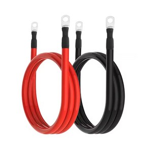 [에이원] 6AWG 60cm 빨강색 실리콘 전선 파워뱅크 인버터 전원 케이블 6AWG 60cm ed silicon wie cable