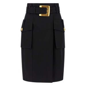 발망 벨트 카고 펜슬 스커트