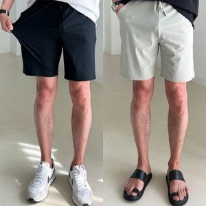 놈시크 1+1 25-46 남자 반바지 빅사이즈 쿨 아이스 여름 냉감 5부 밴딩팬츠
