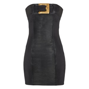 발망 버클 장식 미니 드레스, 블랙계열, France 36(KR 55)