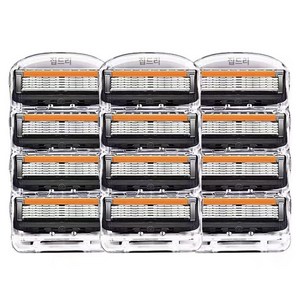 집드리 신형 5중 면도날 질레트 프로글라이드 퓨전 파워 호환, 4개입, 3세트