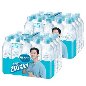 백산수 무라벨 생수, 500ml, 40개