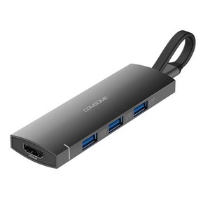 컴썸 C타입 8포트 HDMI USB 3.0 멀티 허브 CT-81P, 스페이스그레이, 1개
