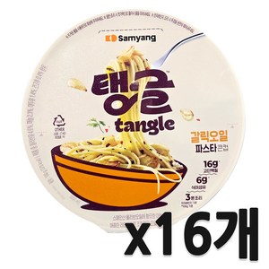 tangle 큰컵 갈릭오일 파스타 16p, 100g, 1박스