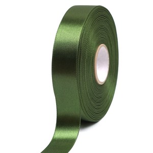 주자 공단 리본 25mm x 45m 리본 끈 공예 부자재 도매 크리스마스 청첩장 선물 포장, 43.국방색