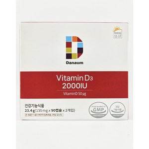 약국정품 다나음 비타민D 2000IU 90정*2EA / 180정, 2개, 90정