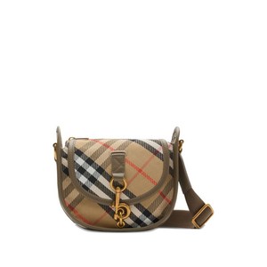 버버리 B 버클 체크 미니 크로스 백