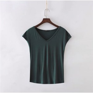 여성 빅사이즈 여름 브이넥 시원한 민소매 모달 티셔츠 12color