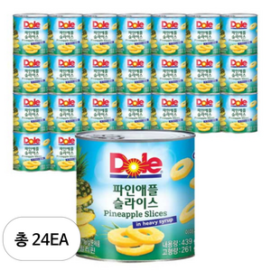 동원 Dole 파인애플 슬라이스, 439g, 24개