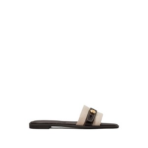 토리 버치 로미 버튼 스트랩 샌들, US 8(KR 250), 베이지계열+브라운계열