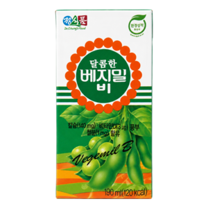 베지밀 비 달콤한 두유, 190ml, 48개