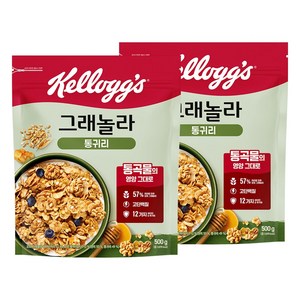 켈로그 통귀리 그래놀라 시리얼, 500g, 2개