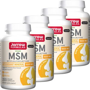 재로우 MSM 1000mg 베지 캡슐, 200정, 4개