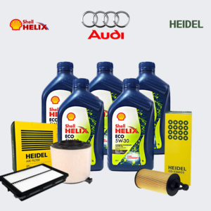 아우디 A4 2.0 TFSI BYK (05-16년) 엔진오일5L+오일필터+에어필터, 1세트, 오일필터+에어필터+엔진오일