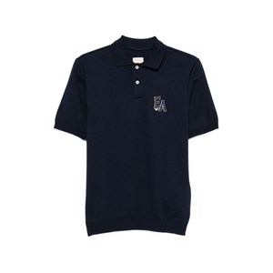 엠포리오아르마니 로고 아플리케 폴로 셔츠, 블루계열, Standard XL(KR 105)