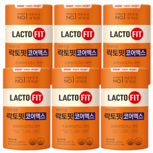 종근당 락토핏 생유산균 코어 코어맥스 프로바이오틱스 아연 LACTO FIT 유산균 랏토핏 락토픽 라토핏 라토픽 라토피 장운동 배변활동 홈쇼핑 방송 건강 식품 정품, 60포_6통(총360일)(TMX567_12종), 120g, 6개
