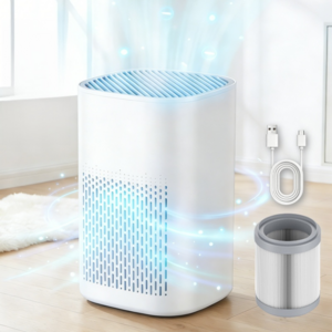 Darlisex 미니 공기청정기 360도 음이온 무소음 공기청정기 원룸 사무실 가정용