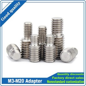 1/5pcs 304 A2 스테인리스 스레드 어댑터 남성 M3 to M4 M6 M20 외부 더블 헤드 전송 나사 볼트, 1개