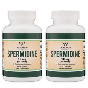 [2개] 더블우드 스퍼미딘 스페르미딘 10mg 120캡슐 Spemidine 폴리아민, 120정, 2개