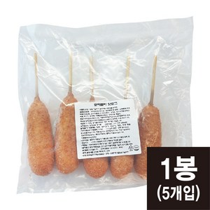 물맷돌 모짜렐라 핫도그 550g(110gx5개입) 소시지치즈 반반핫도그, 1개, 550g