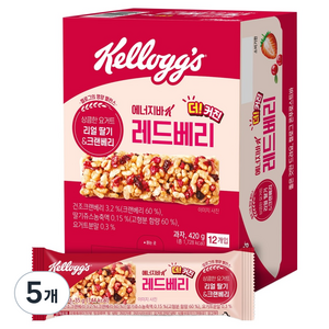켈로그 에너지바 K 레드베리 12p, 420g, 5개