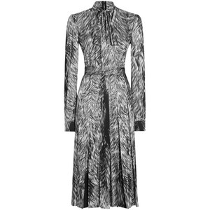 돌체앤가바나 퍼 프린트 미디 드레스, 블랙계열+화이트계열, Italy 44(KR 66)