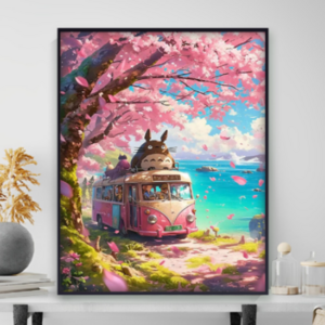 조이제이 21종 40x50 쉬운그림그리기 DIY 유화그리기세트 명화그리기, 012 지브리, 1개