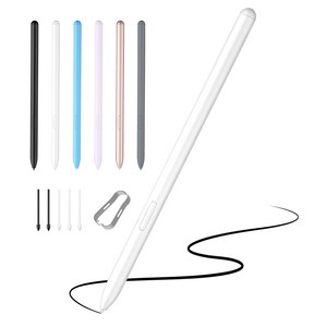 JAMJAKE 갤럭시탭 스마트폰 노트 S펜 와콤 호환 EMR 무충전 태블릿 터치펜 Galaxy Tab S6~S9 시리즈 호환
