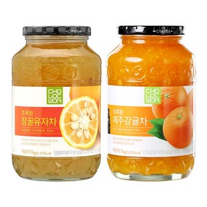 초록원 참꿀유자차 +제주 감귤차 (2kg), 2kg, 1개, 1개입