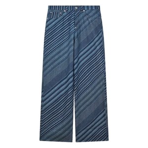 겐조 사선 스트라이프 코튼 팬츠, 블루계열, Waist (in) 32(KR 81)