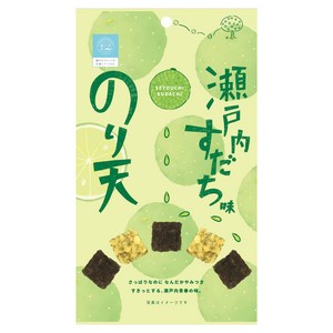 Maruka Foods Setouchi Series 김 튀김 스낵 세토우치 스다치 귤 맛, 27g, 1개