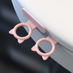 그레이튼 변기손잡이 변기커버 뚜껑 손잡이 귀여운 실리콘 위생손잡이, Pink, 2개