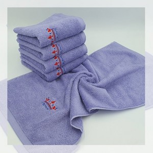 송월타올 코마사 면40수 170g 크라운 수건 (보라), 5개