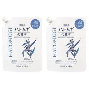 쿠마노 레이하쿠 하또무기 화장수 리필, 500ml, 2개
