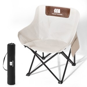 탄씨엔쯔 탄스트라이더 KJCAB64002189 휴대용 스틸체어 폴딩캠핑의자+보관가방 세트, 화이트, 1개