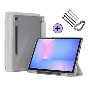 갤럭시탭 S10 FE / S10 FE 플러스 호환 S펜슬 수납 투명 클리어 케이스 북커버 아이친구