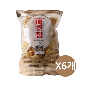 메밀과자 버큇칩 메밀가루35% 함유, 280g, 6개